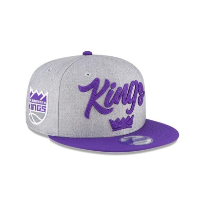 Grey Sacramento Kings Hat - New Era NBA Official NBA Draft 9FIFTY Snapback Caps USA0745198